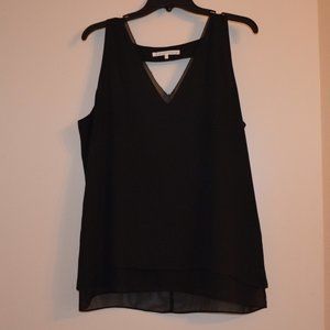 Violet and Claire Black Chiffon Blouse Size L